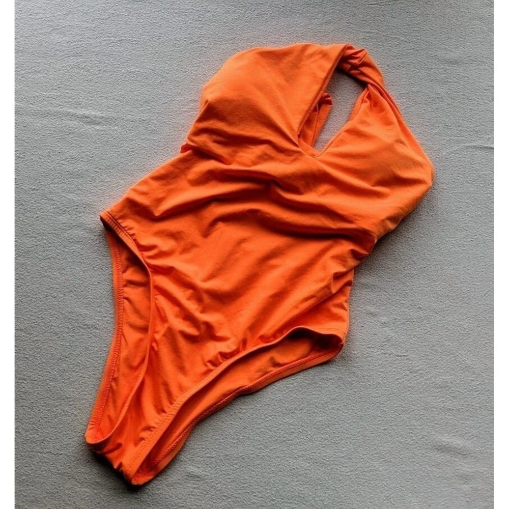 Lucky Brand One‎ Piece Swimsuit Women's Size Small Lace Up Flattering Modest NEW